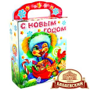 Детский подарок на Новый Год в мешочке весом 800 грамм по цене 1261 руб в Орехово-Зуево
