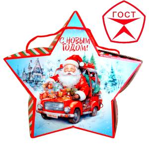 Детский подарок на Новый Год в жестяной упаковке весом 950 грамм по цене 1182 руб в Орехово-Зуево